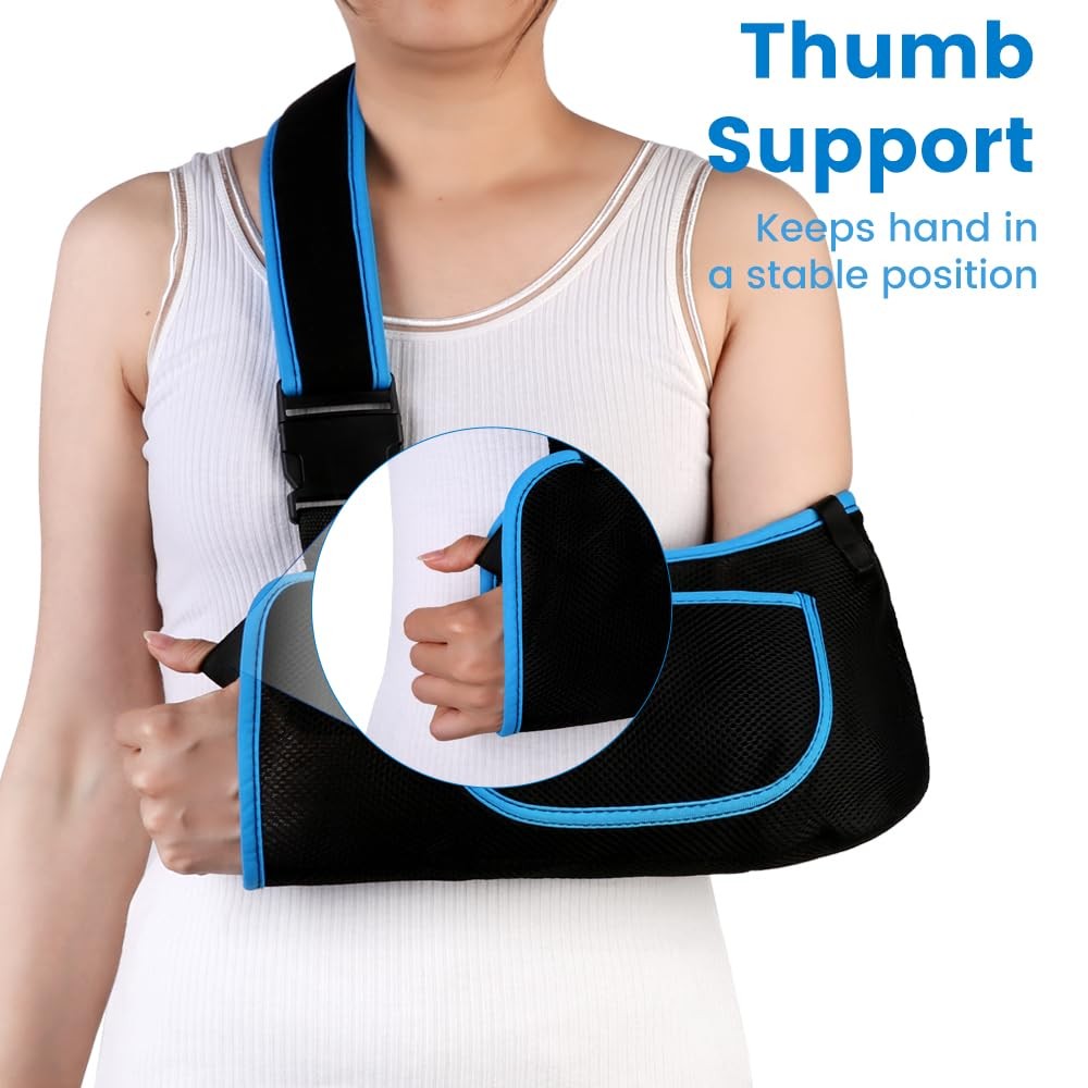 Arm Sling, Lightweight & Breathable Medical Sling with Adjustable Shoulder St…