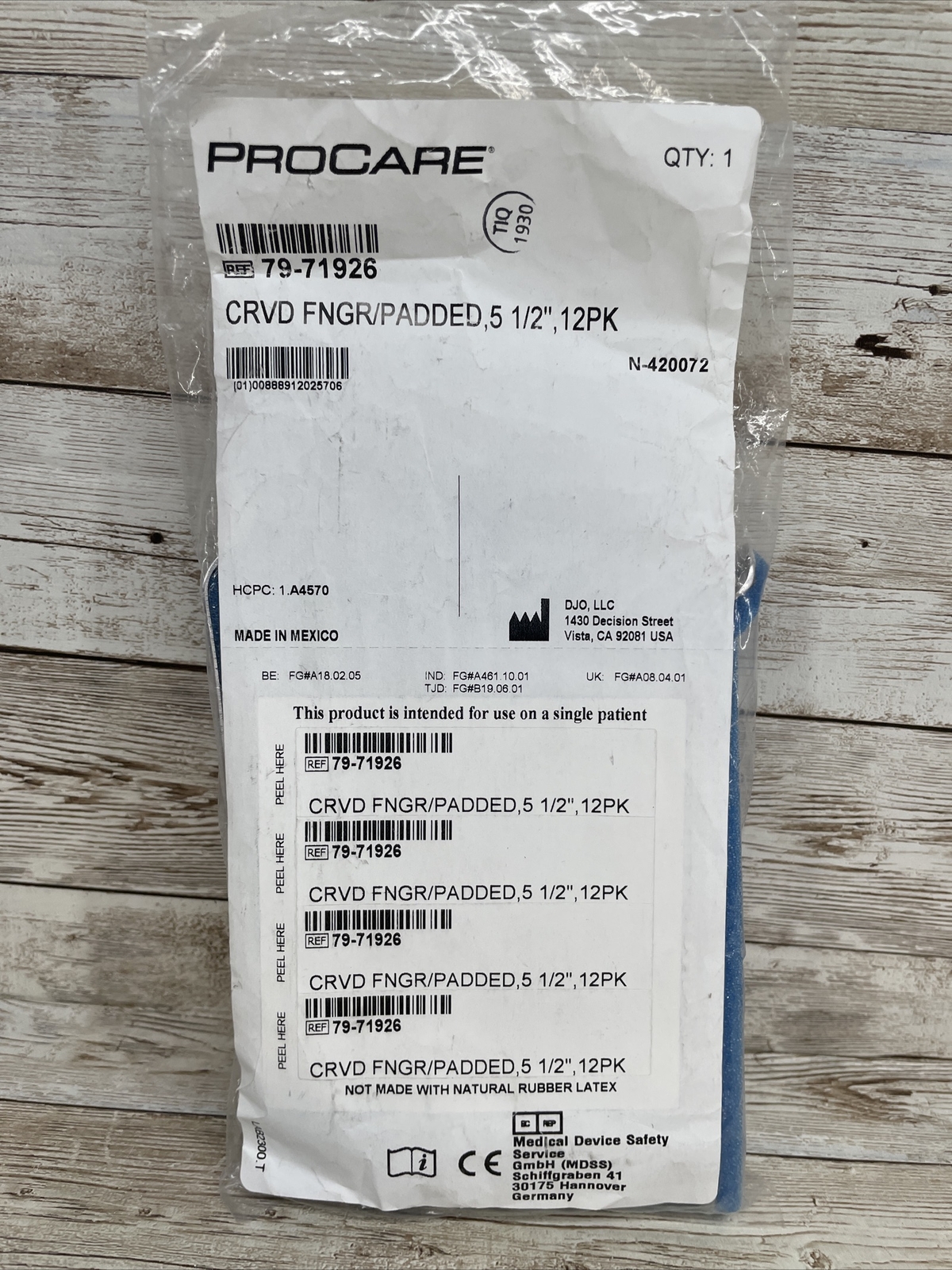 ProCare 79-71926 CRVD FNGR/PADDED.5 1/2″- Pack of 12 – LOT of 3