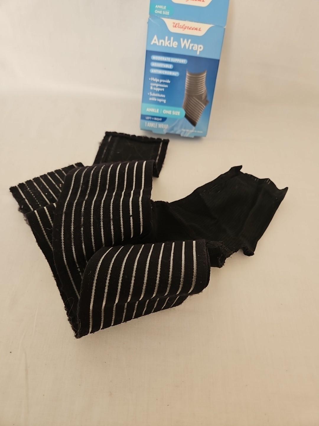 Walgreens Ankle Wrap One Size Adjustable Antimicrobial – Left Or Right