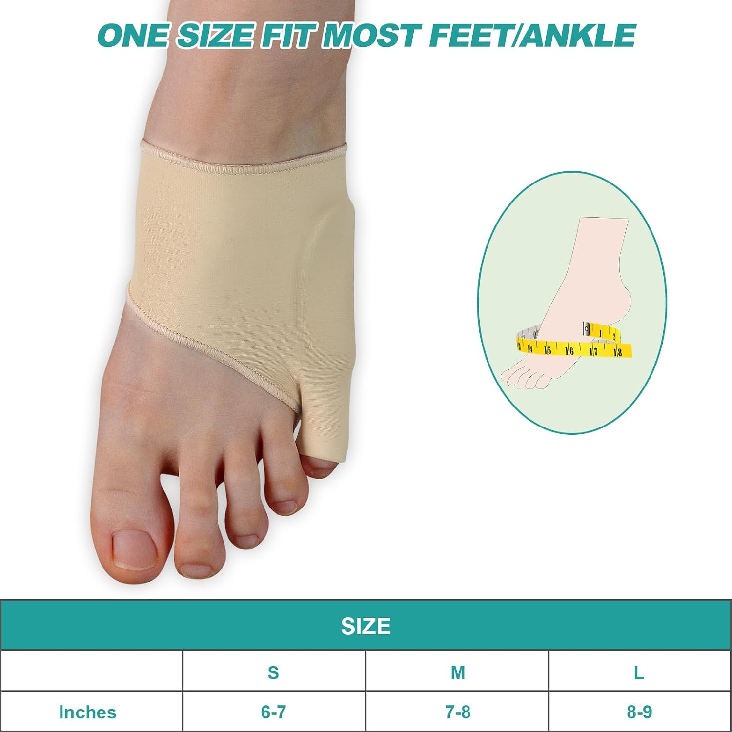 Bunion Corrector Relief Sleeve – Gel Cushion Pads – Copper Infused – Orthopedic