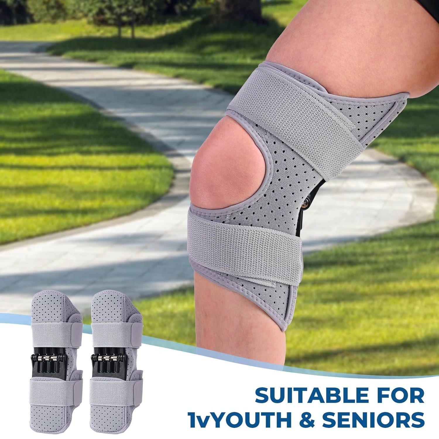 Spring Knee Brace,Knee support,Knee Assist Brace with Dynamic Spring Assistance