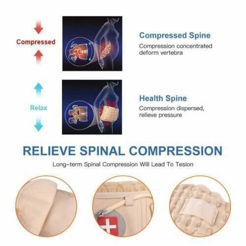 Aptoco Decompression Belt Back Brace Lumbar Support Spinal Air Traction Extender