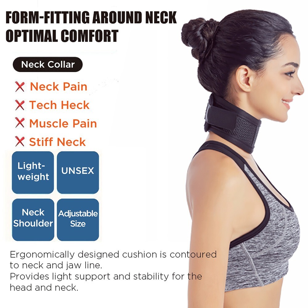 Neck Support Strap Cervical Collar Relieves Pain Spine Pressure for Women Men