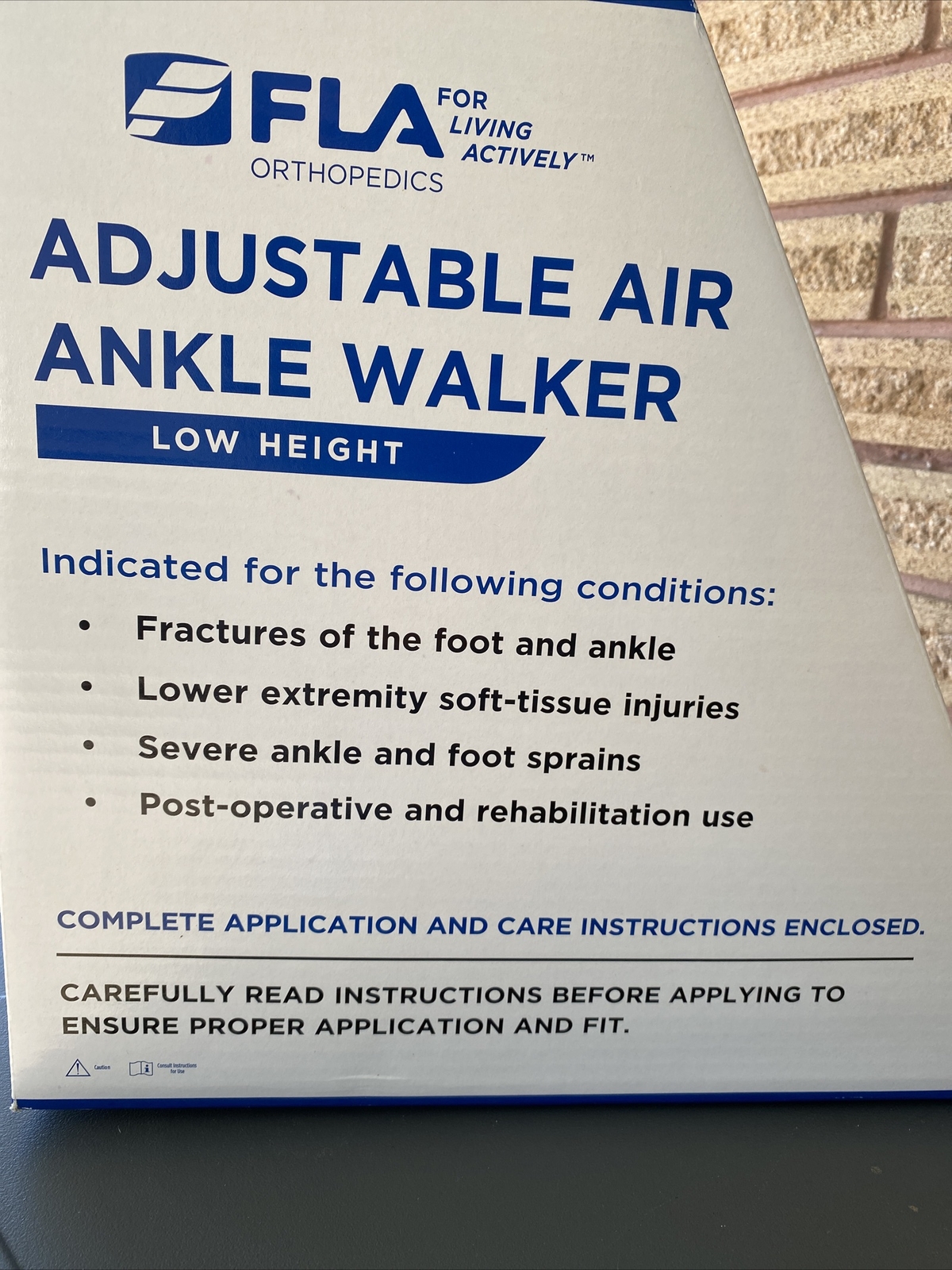 FLA Adjustable Air Ankle Walker Boot Low Large Men’s 10.5-12.5 – Women 11.5-13.5