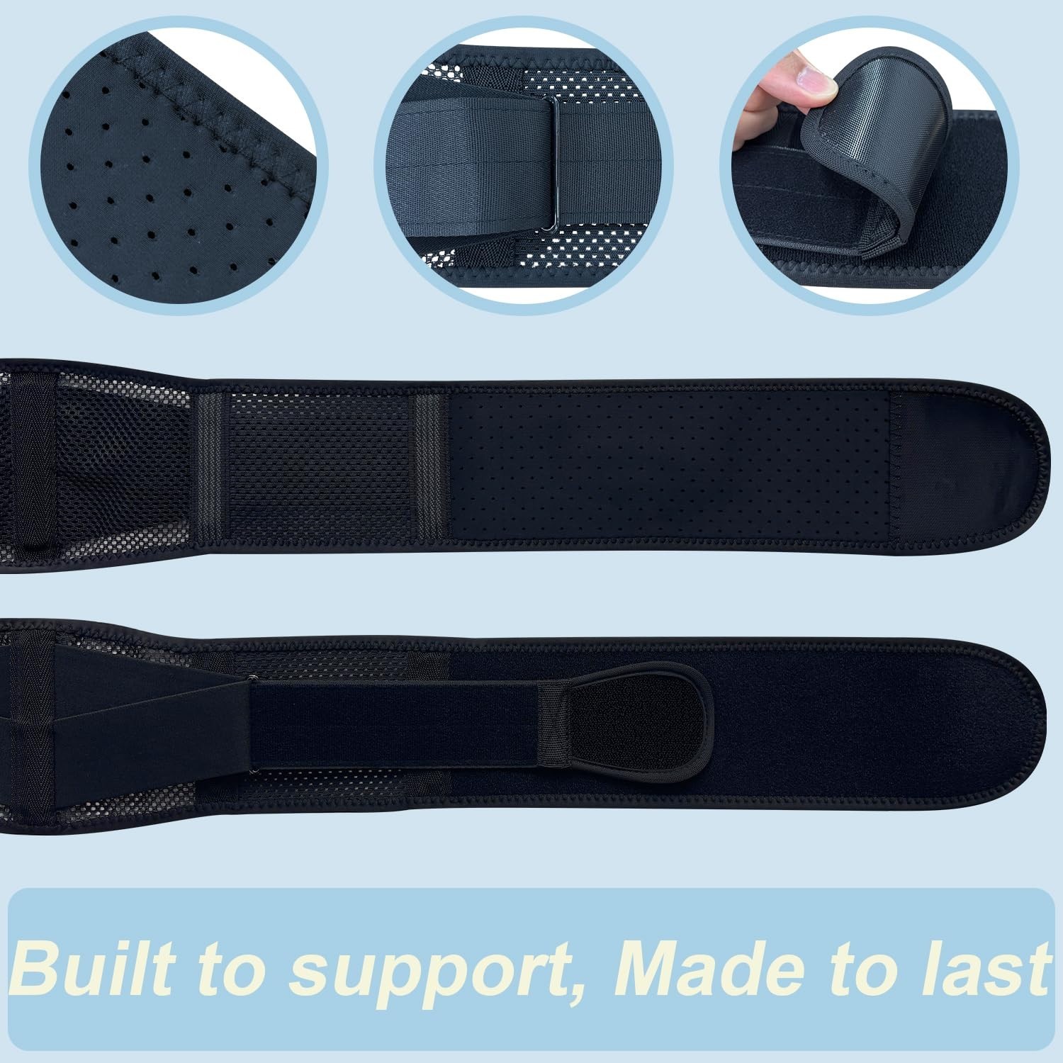 Lightweight Breathable Back Brace for Lower Back Pain Relief Lumbar Support B…