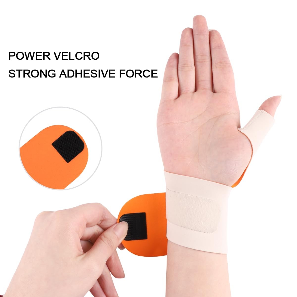 Thumb Wrist Brace Right Hand, Support for Carpal Medium Right, Nude