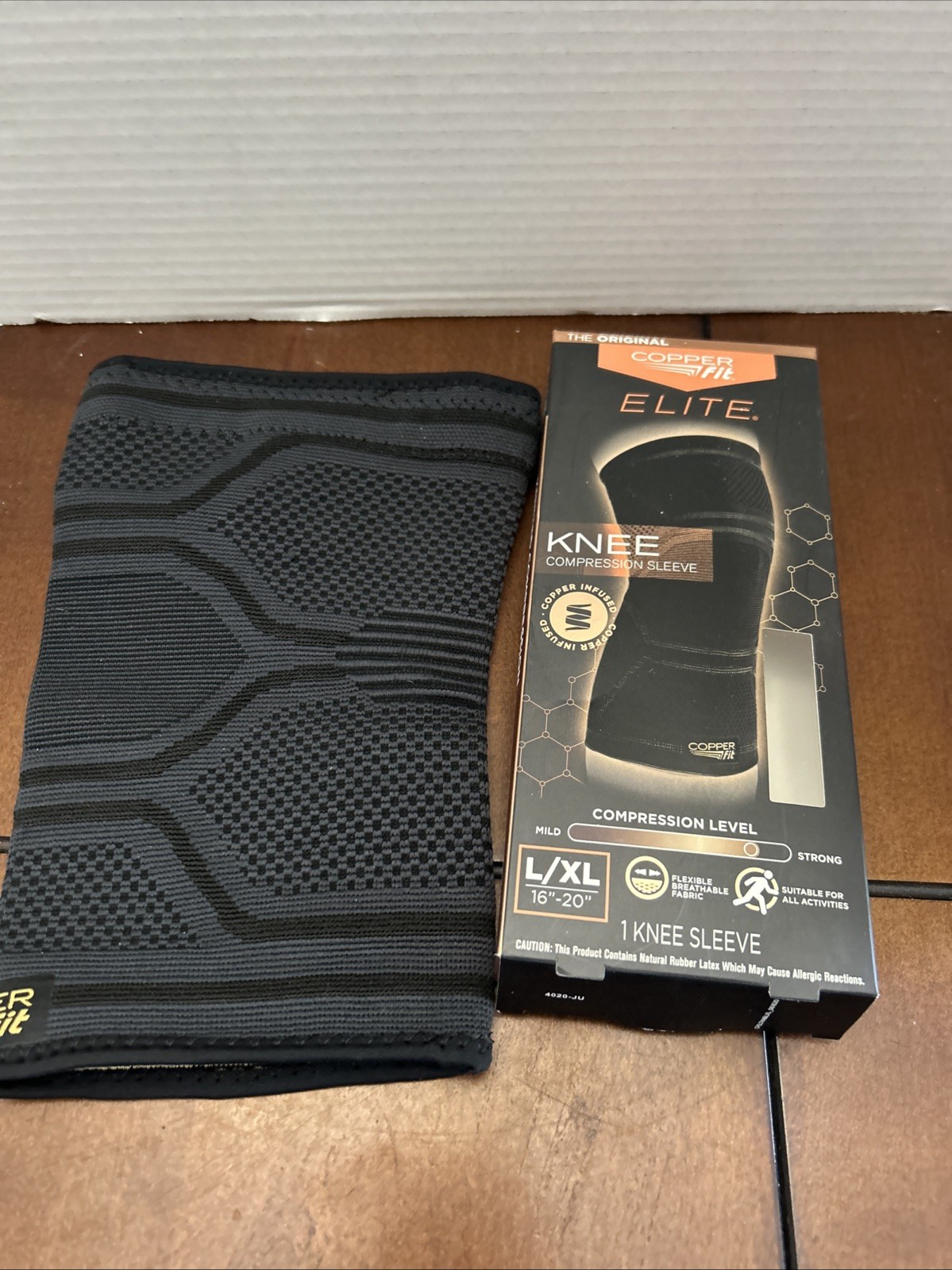 Elite Copper Fit Knee Compression Sleeve LARGE EXTRA LARGE L/XL