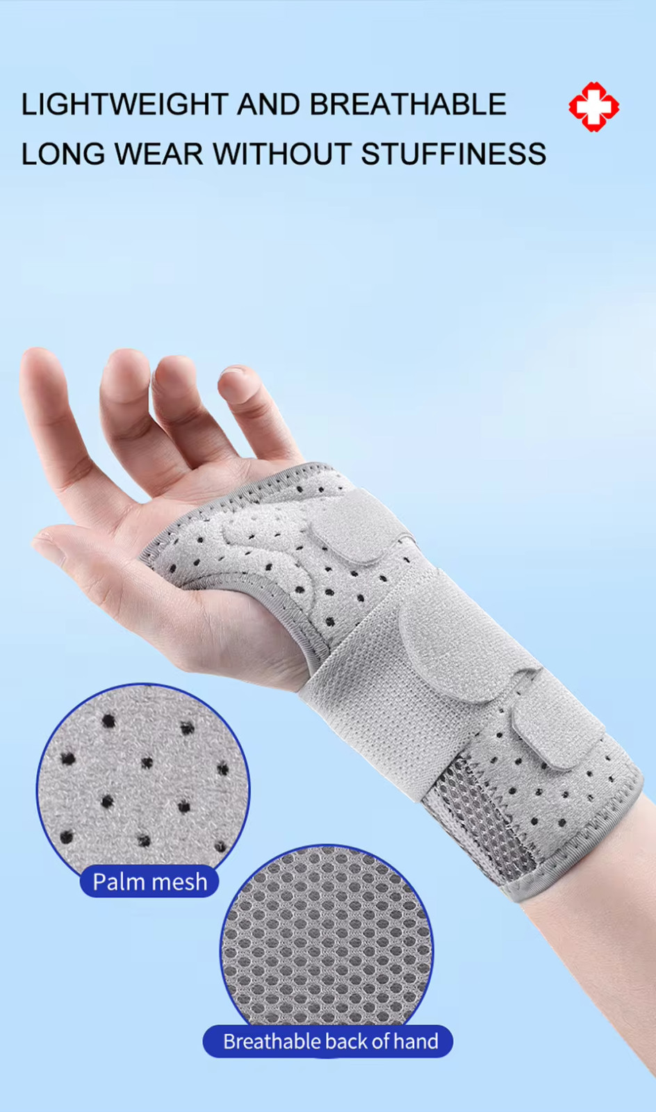 Breathable Wrist Support with Splint, Arthritis Brace Carpal Tunnel Tendons