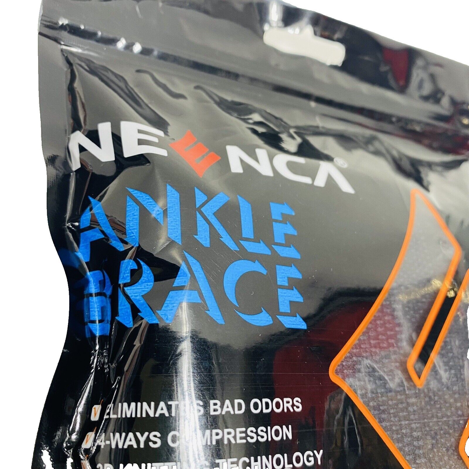 2 Pack Ankle Braces 4-Way Compression Breathable Fabric Elimates Bad Odors New