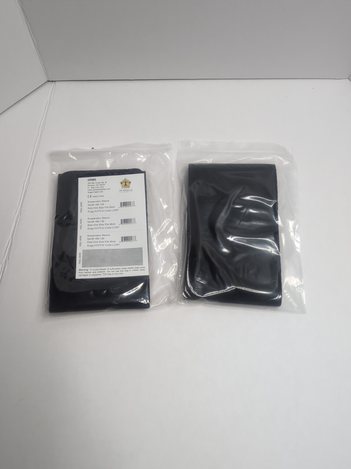 2× Dr Medical DRMS Suspension Sleeve- Black-(one size fits most)