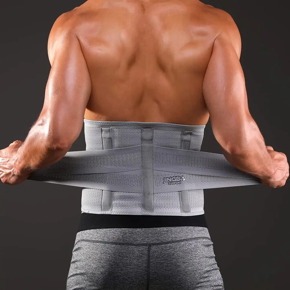Men Women Umbilical Hernia Belt Lower Back Brace Lumbar Support Pain Relief Belt