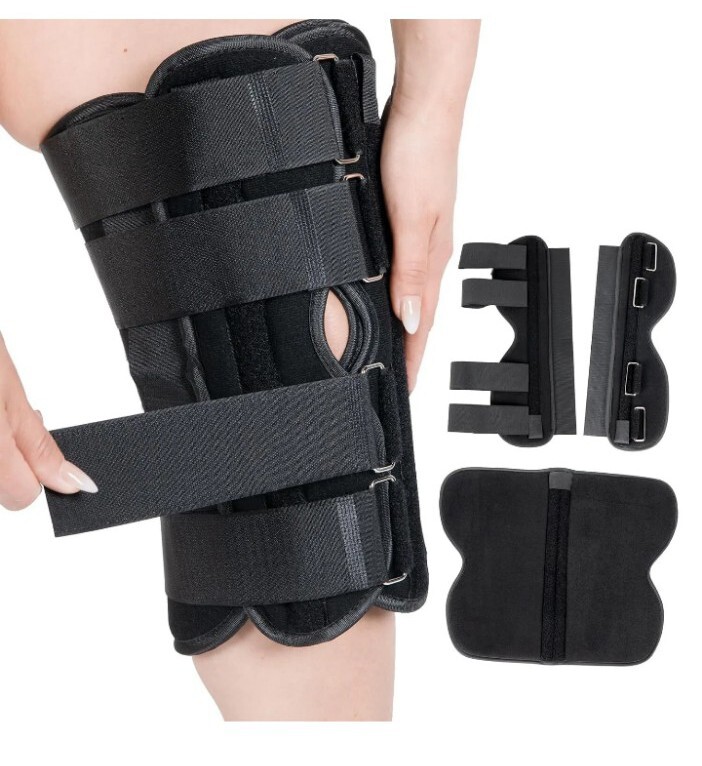 Alpha Medical Three Panel Knee & Leg Immobilizer, Knee Splint, Knee Brace 12″