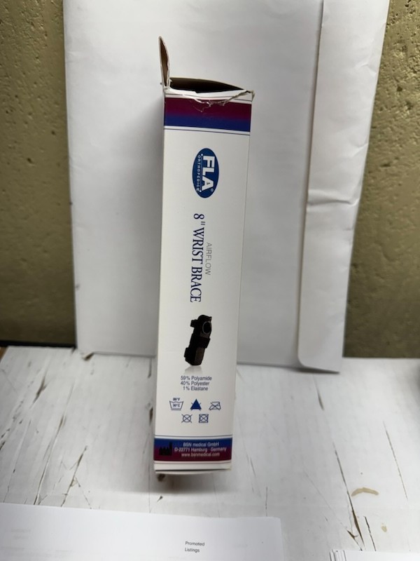 FLA Orthopedics Airflow 8″ RIGHT Wrist Brace LG/XL Thumb Loop Breathable