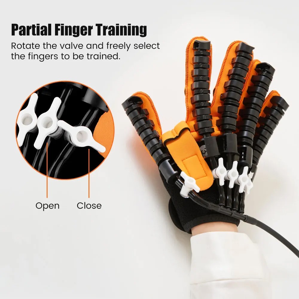 Left+Right Hand Function Rehabilitation Robot Gloves for Finger Stroke Recovery