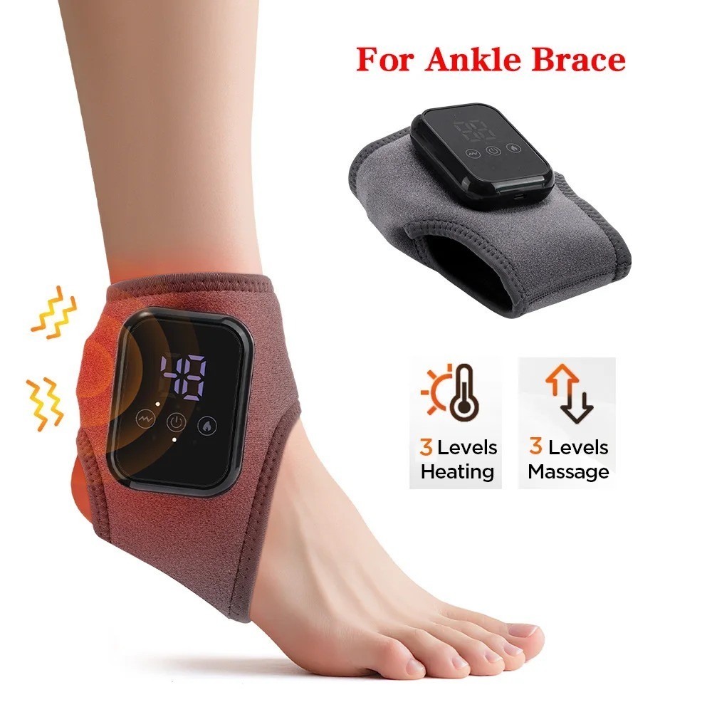 Electric Heated Wrist Brace Vibration Massage Rechargeable Hand Support