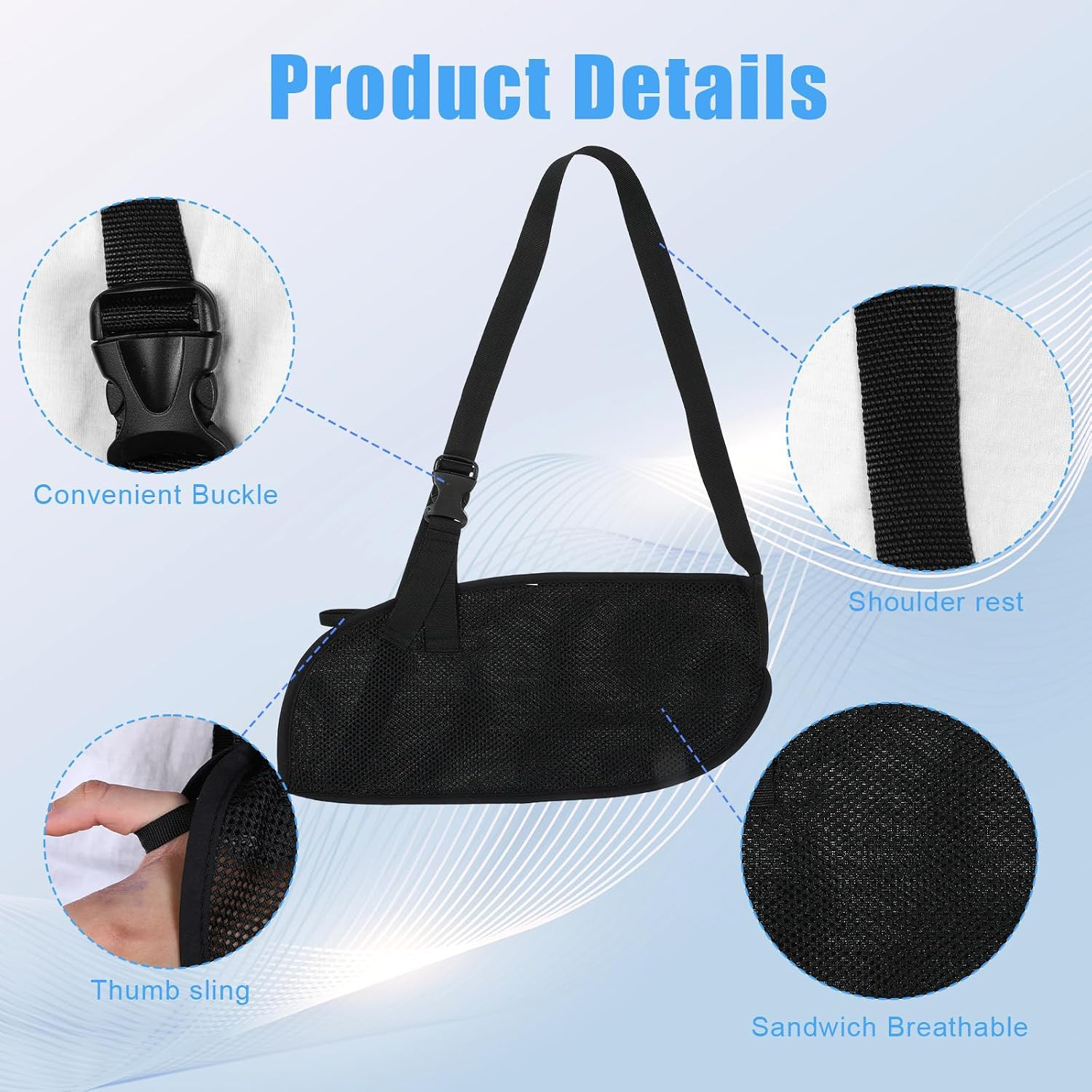 Arm Shoulder Sling Medical Shoulder Immobilizer, Arms Brace, Black | for Men …