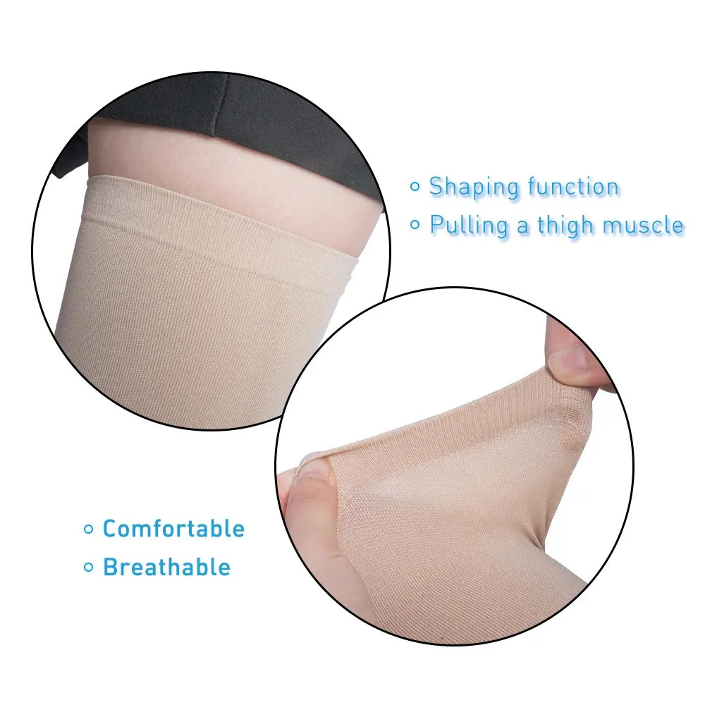 1Pair Sport Compression Upper Leg Sleeve for Women Men – Thigh & Hamstring Compr