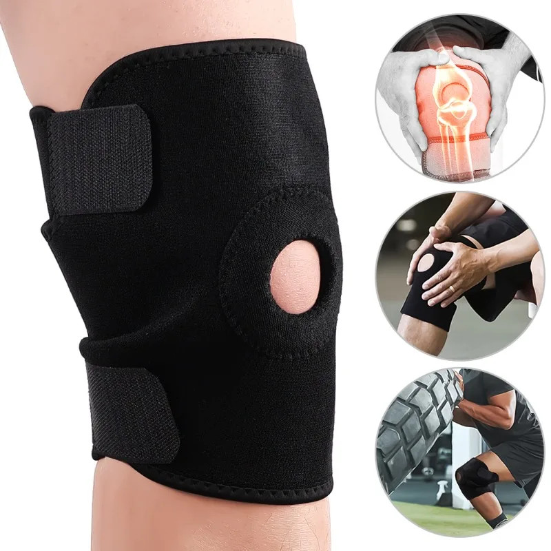 1PC Adjustable Elastic Knee Support Brace Kneepad Patella Knee Pads Hole Sports