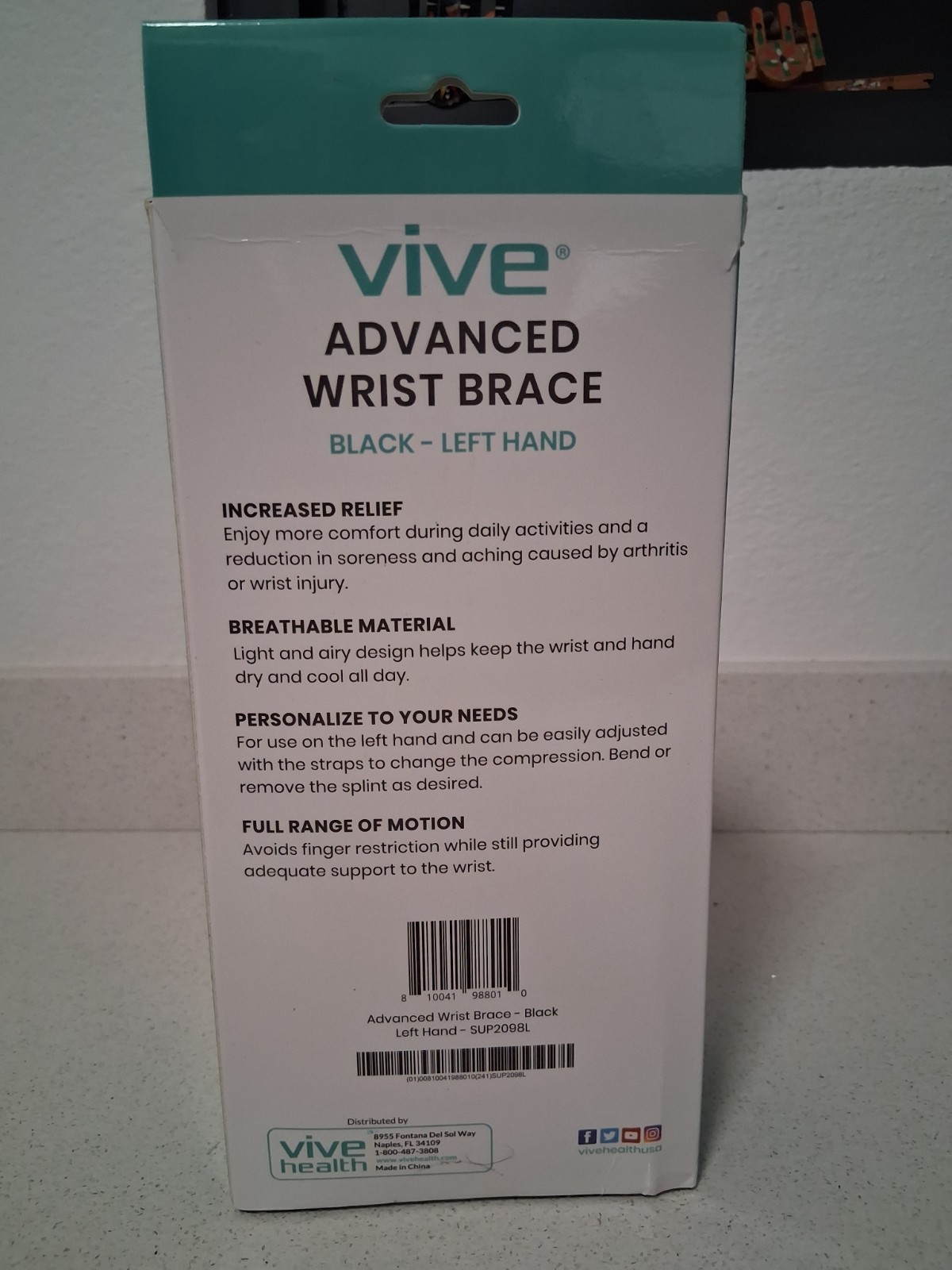 Vive Advanced Wrist Brace left hand