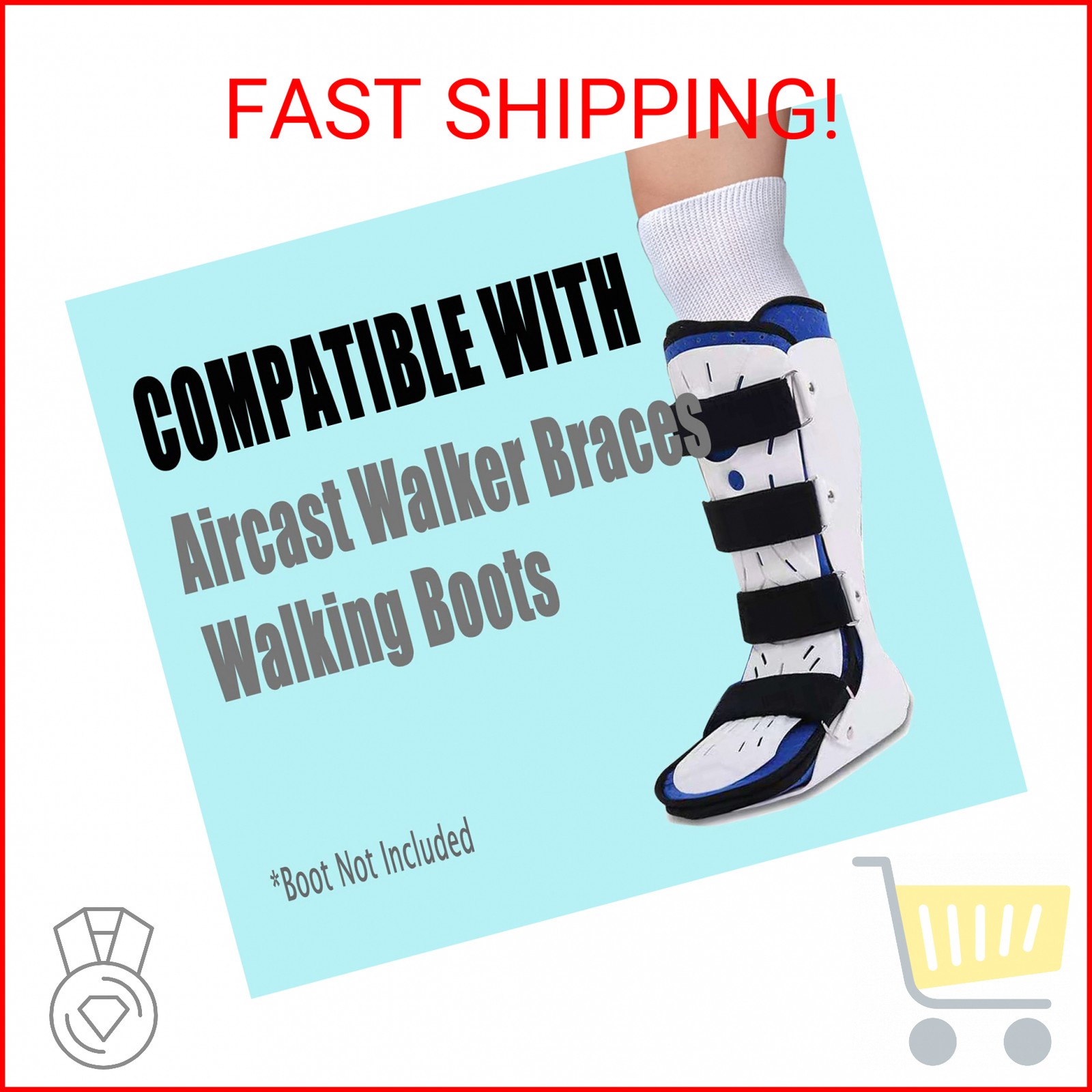 Replacement Sock for Air cast Walking Boot Walker Brace for Men Women