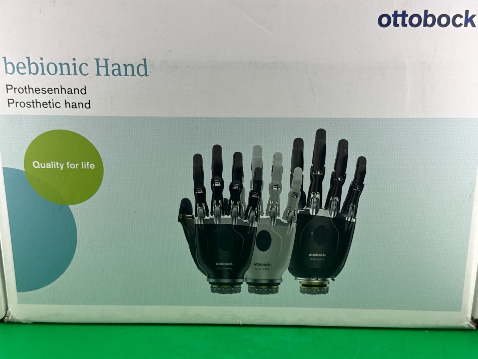 Ottobock Otto bock EQD bebionic 8e70=R-M prosthetic hand. New. Right. Size med.
