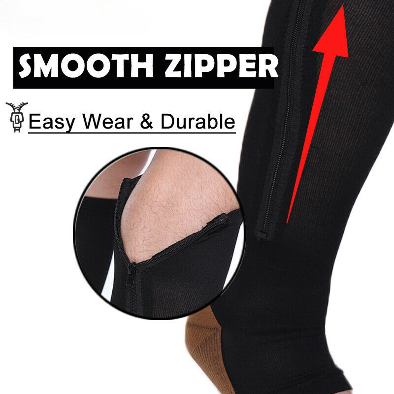 Calcetines De Compresion, Medias De Compresion 20-30 Mmhg Punta Abierta Grad…