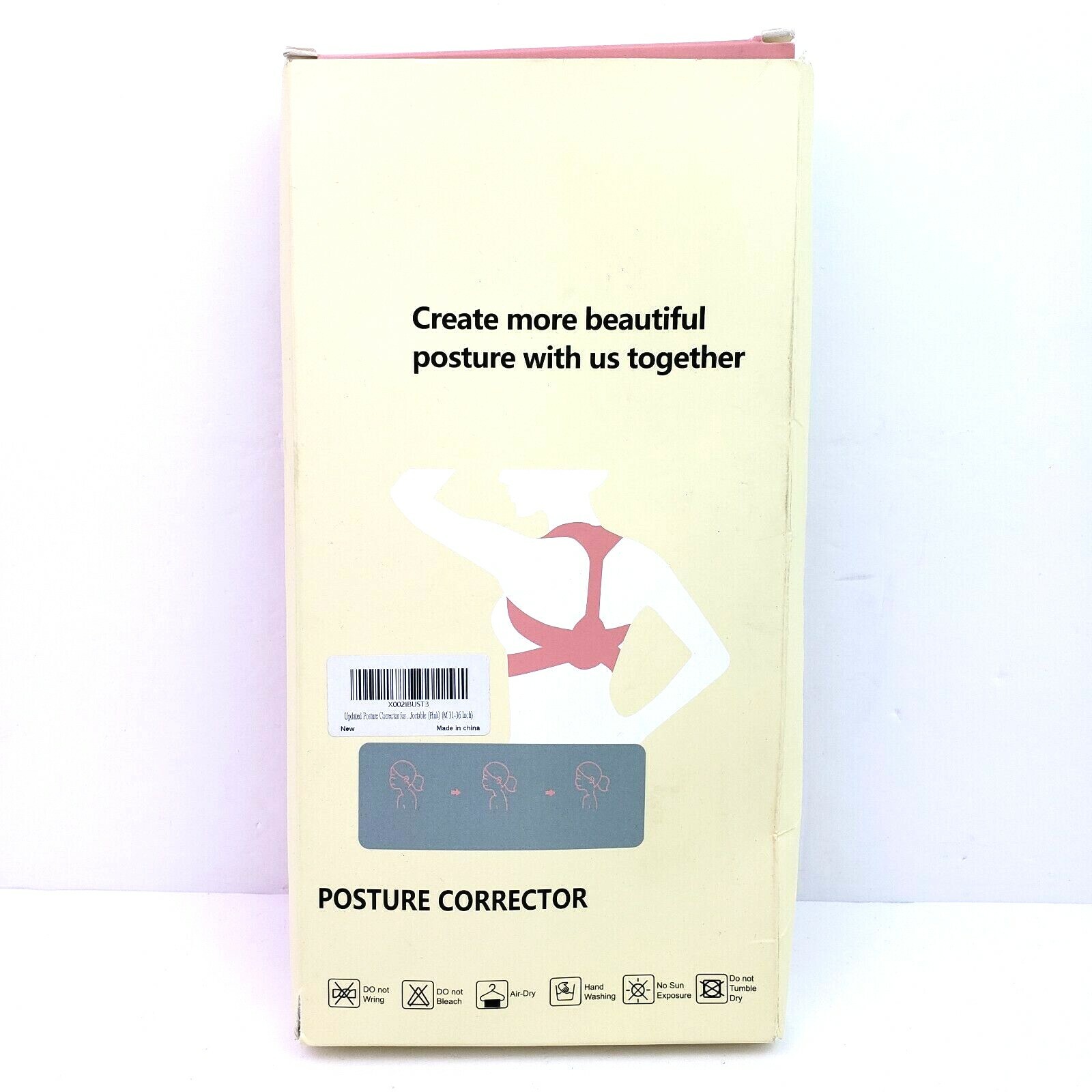Wnieyo Womens Size M 31-36 Pink Posture Corrector