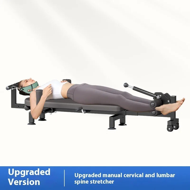 Cervical and lumbar spine soothing device, leg stretching exercise device