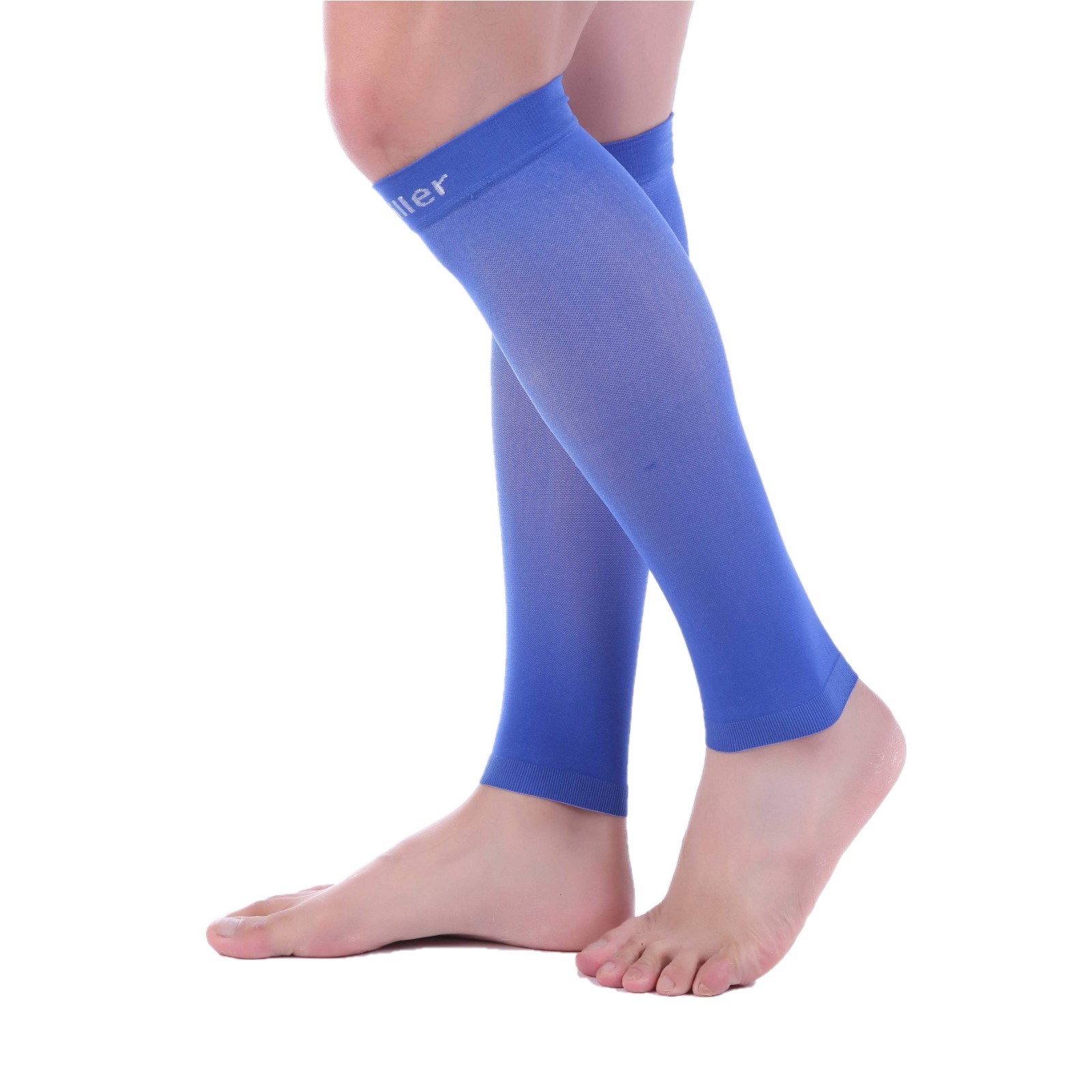 Calf Compression Sleeve 1 Pair Doc Miller 20-30mmHg Recovery Varicose Veins BLUE