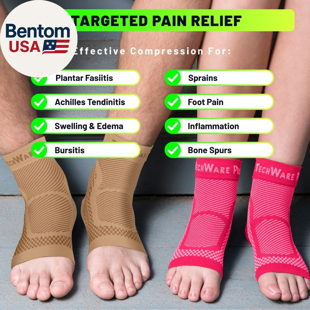 Ankle Brace Compression Sleeve – Plantar Fasciitis Sock. Relieves Achilles Tendo