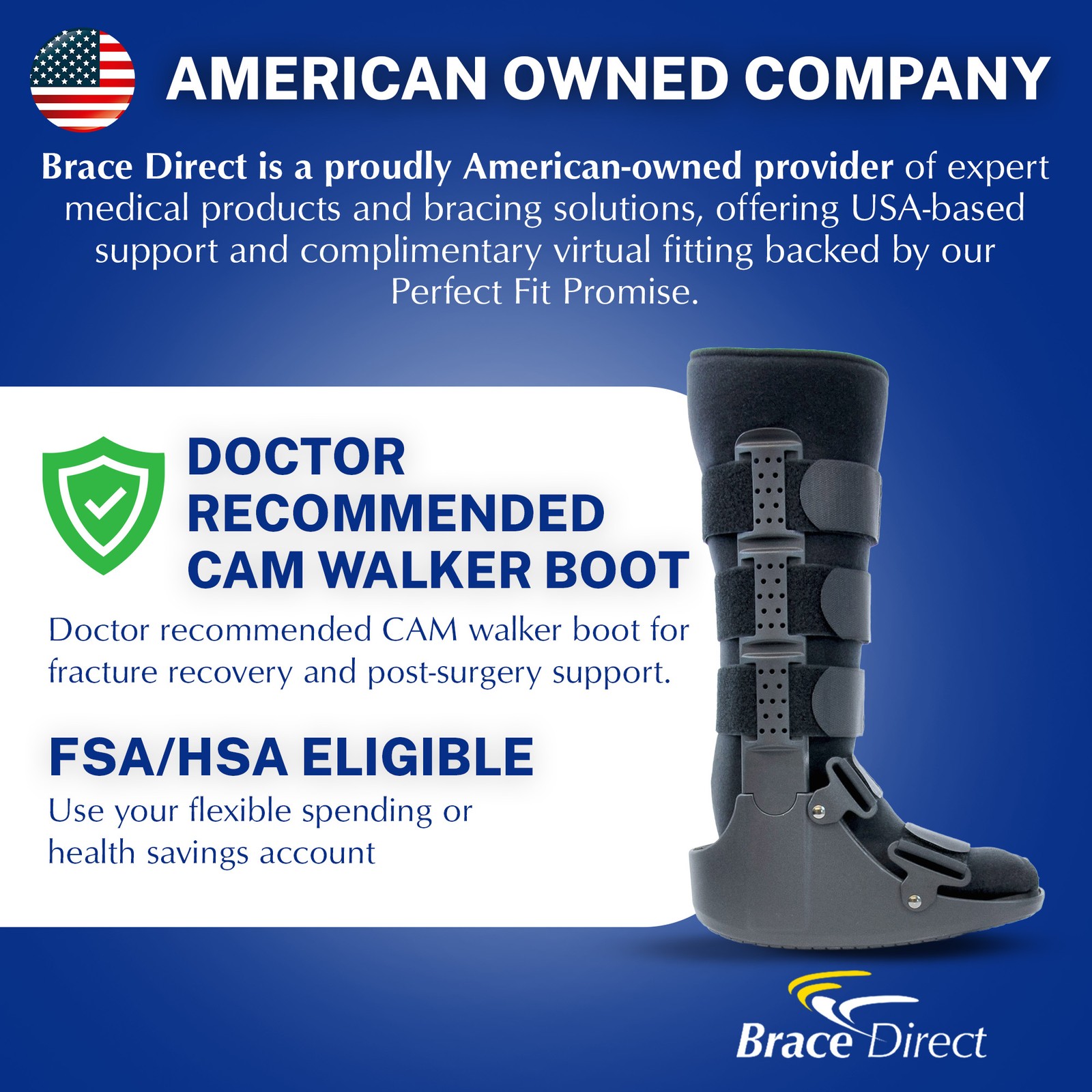 CAM Fracture Walker Boot Tall-Full Recovery, Protection, Support and Healing