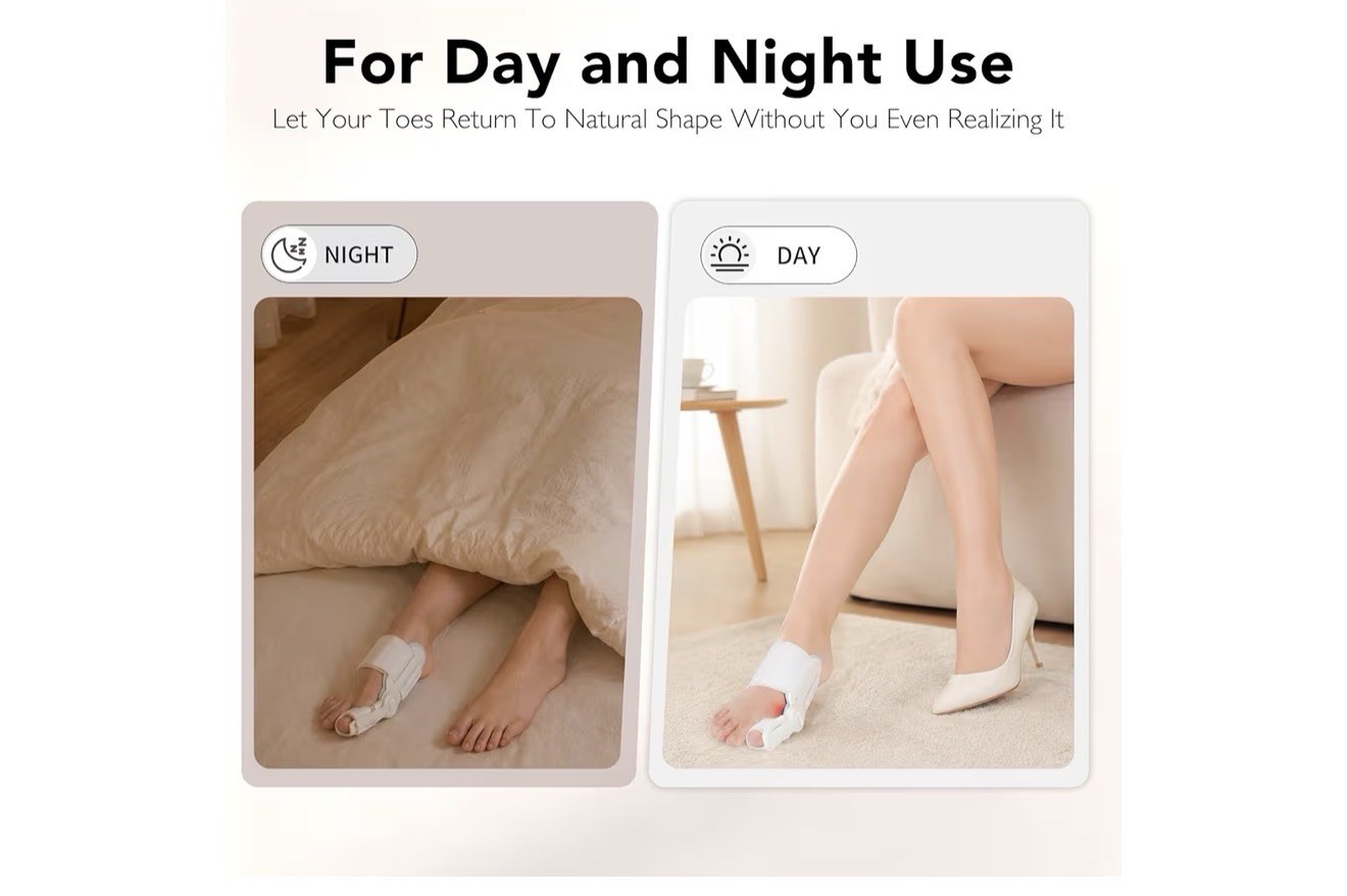 Silicone Hallux Valgus Bunion Corrector Adjustable Removable Brace White One