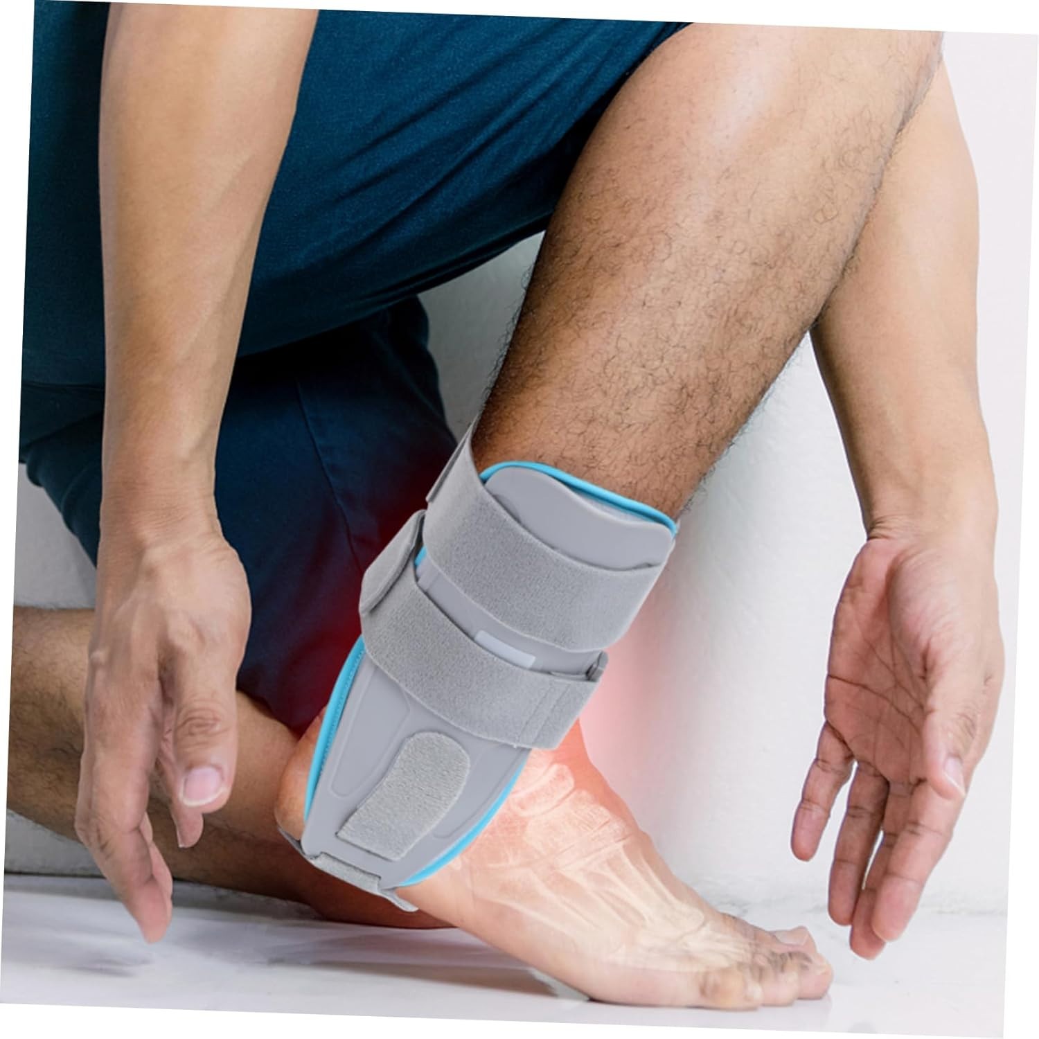 Collbath Foot Drop Brace Plantar Fasciitis Splint Adult Gray One Size