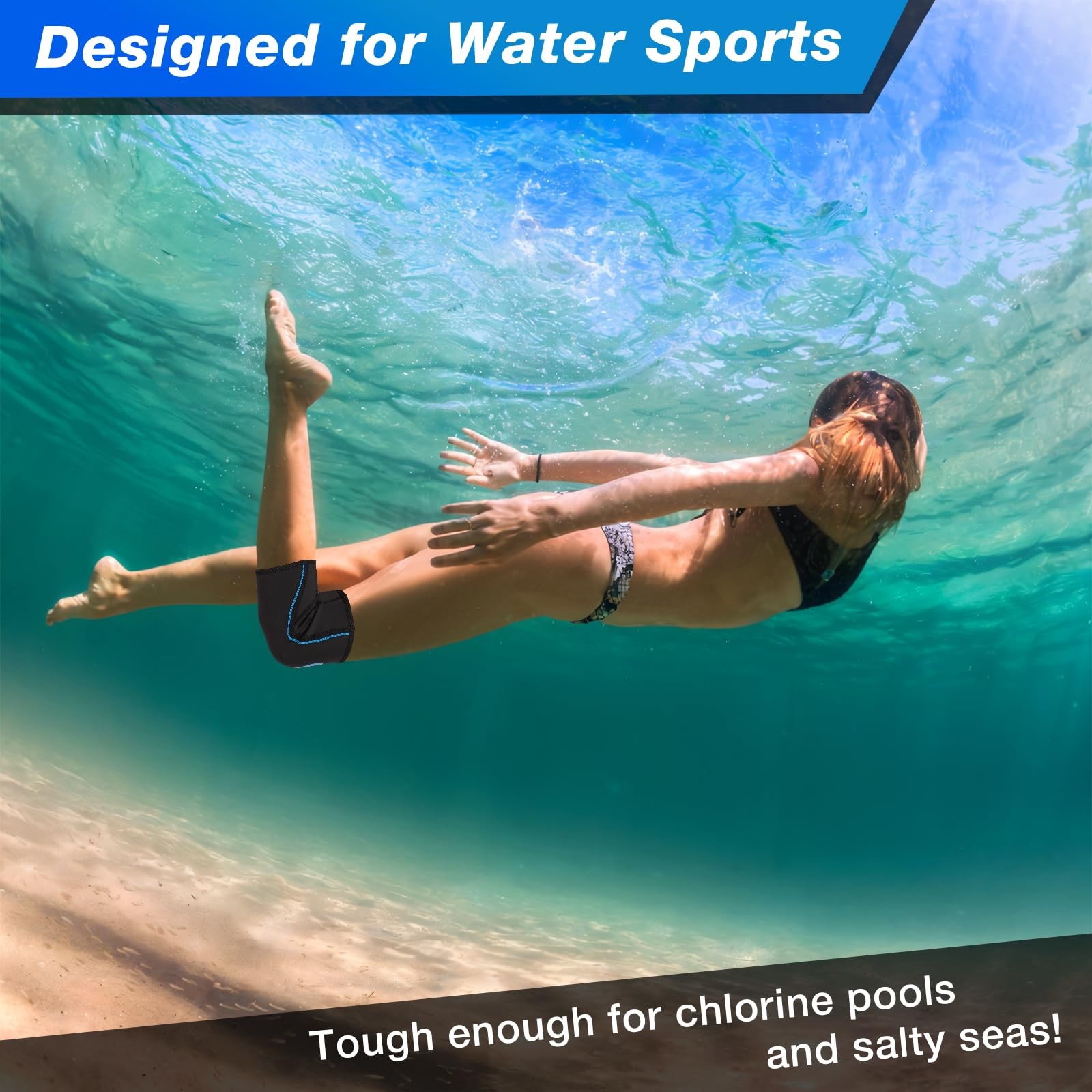 Nvorliy AquaFlex Pro Knee Brace, Compression Knee Sleeve for Swimming, Aquati…
