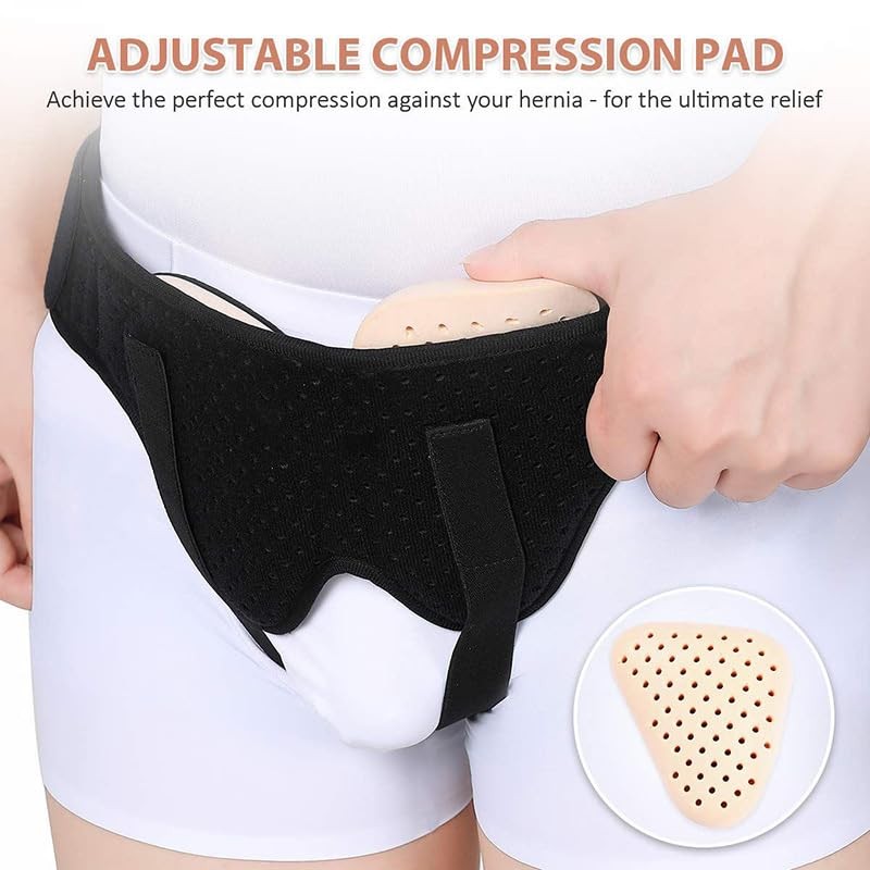 Hernia Belt for Men Double Inguinal Truss Hernia Support Brace with 2 Removab…