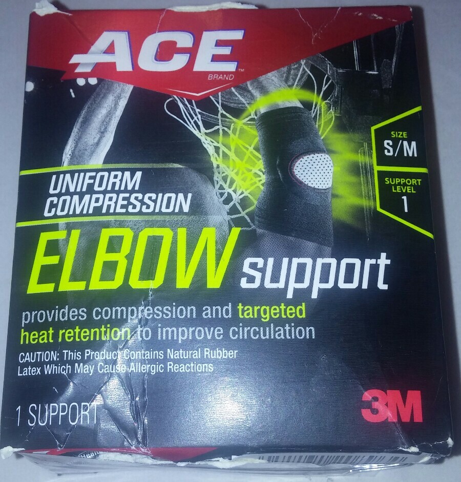 Sports Uniform Compression Elbow Support Black S/M
