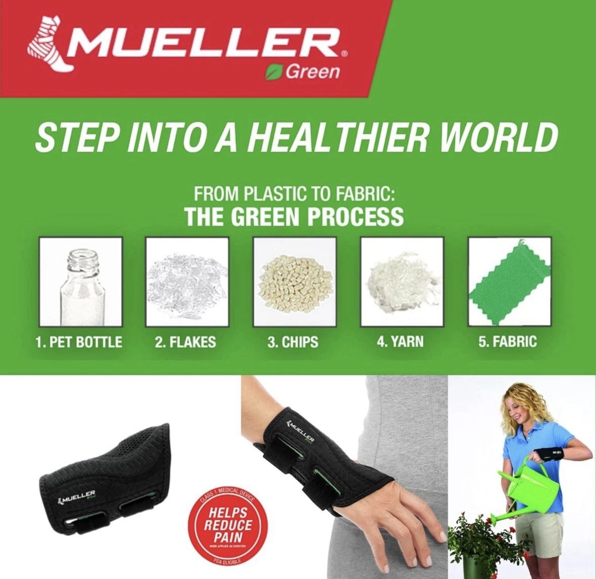 Lightweight Adjustable Wrist Support for Arthritis & Tendonitis Left Hand Sm/Md