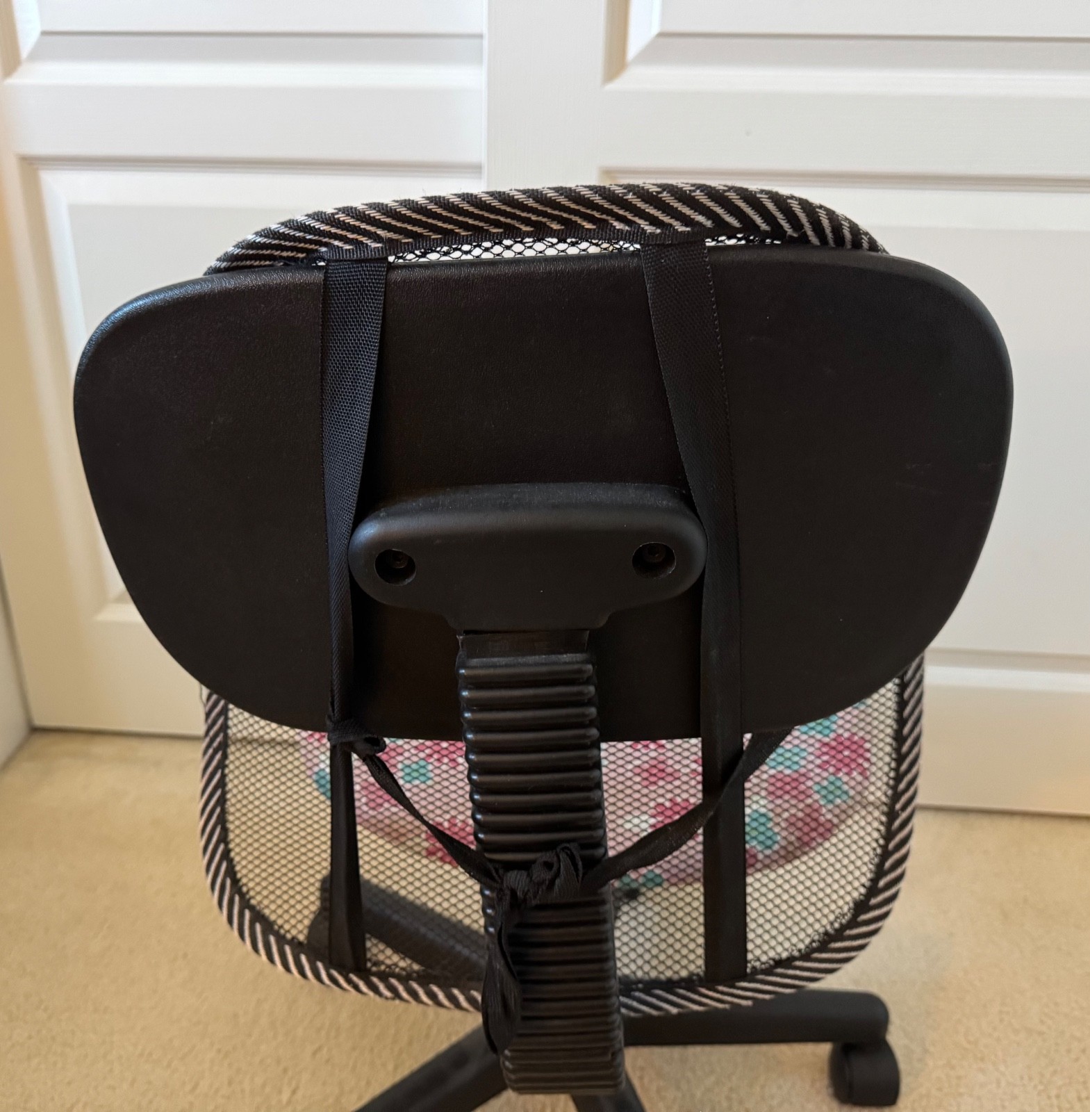 Cool Vent Cushion Mesh Back Curved Support Car Office Chair Truck Seat Black