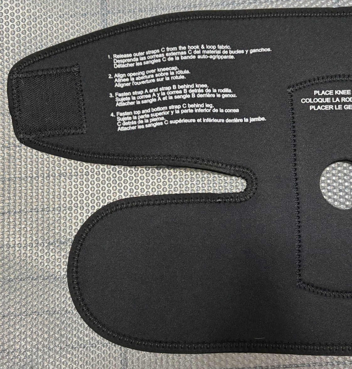 Mueller Knee Support Adjustable Black Compression Brace One Size Fits Most OSFM