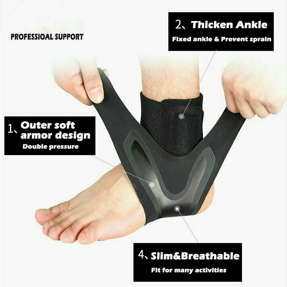 Ankle Brace Support Compression Sleeve Plantar Fasciitis Pain Relief Feet Wrap