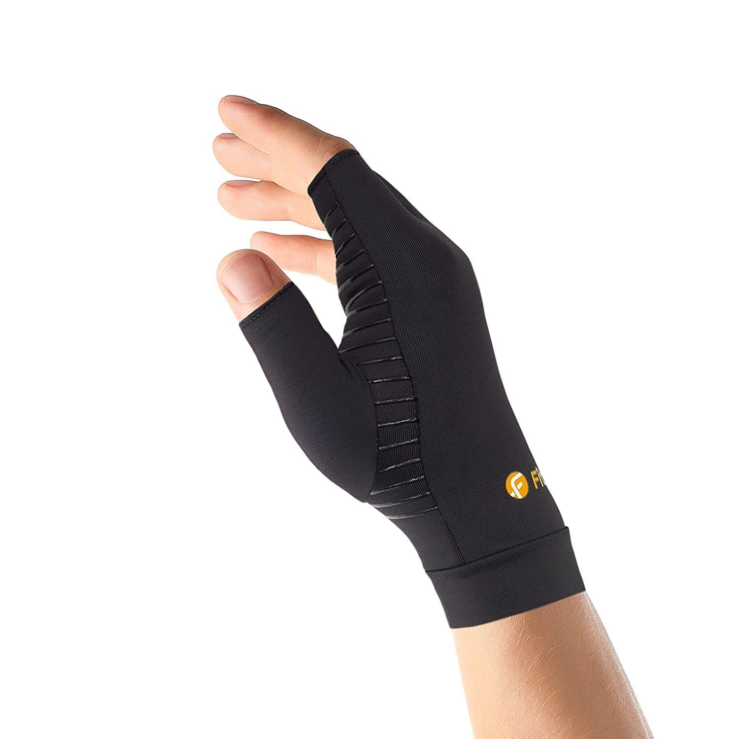 Half Finger Compression Gloves with Copper Infusion for Arthritis Pain Relief…