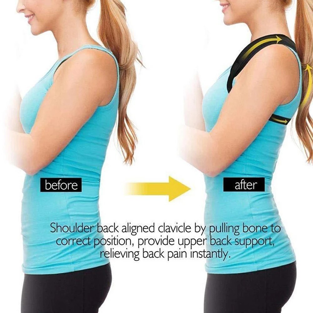 Adjustable Posture Corrector Back Brace Shoulder Support Belt for Men Women Uppe