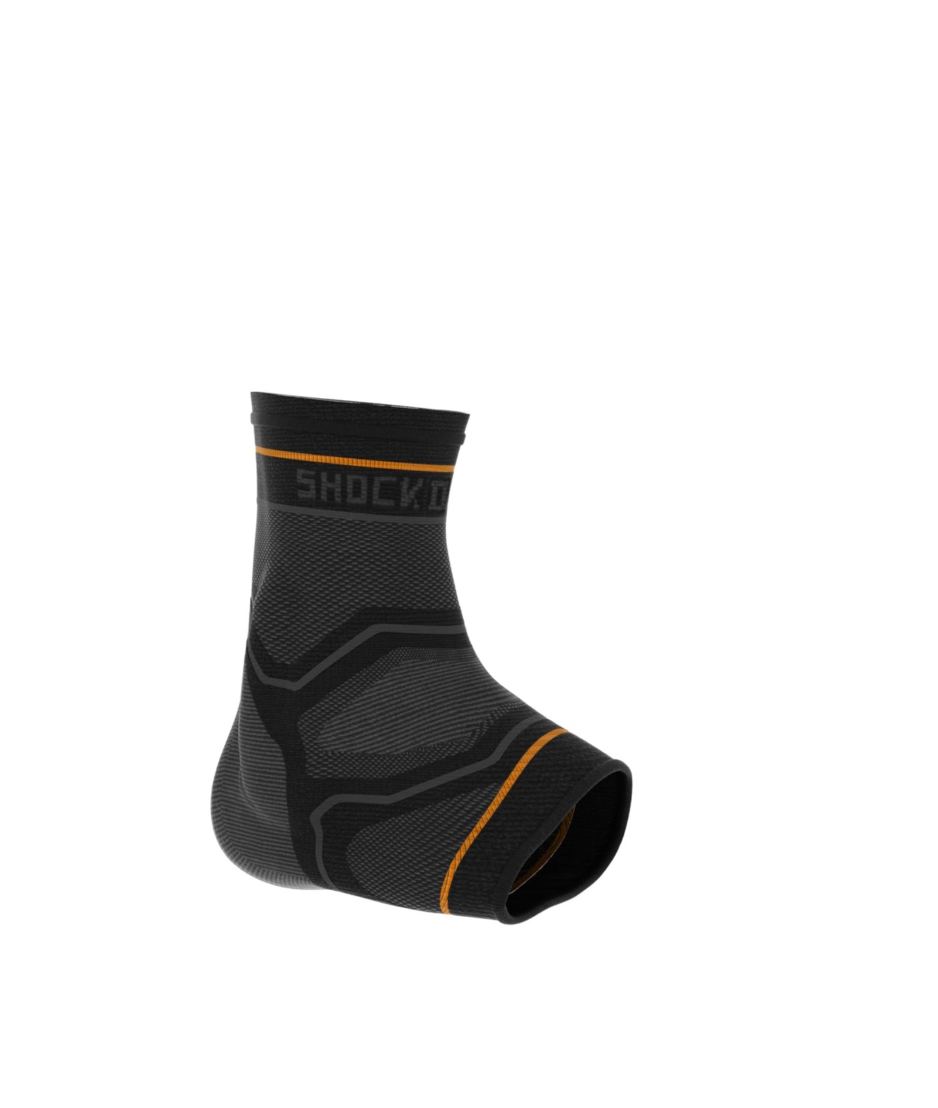 Shock Doctor Compression Knit Ankle Sleeve Gel Support, Black/Grey