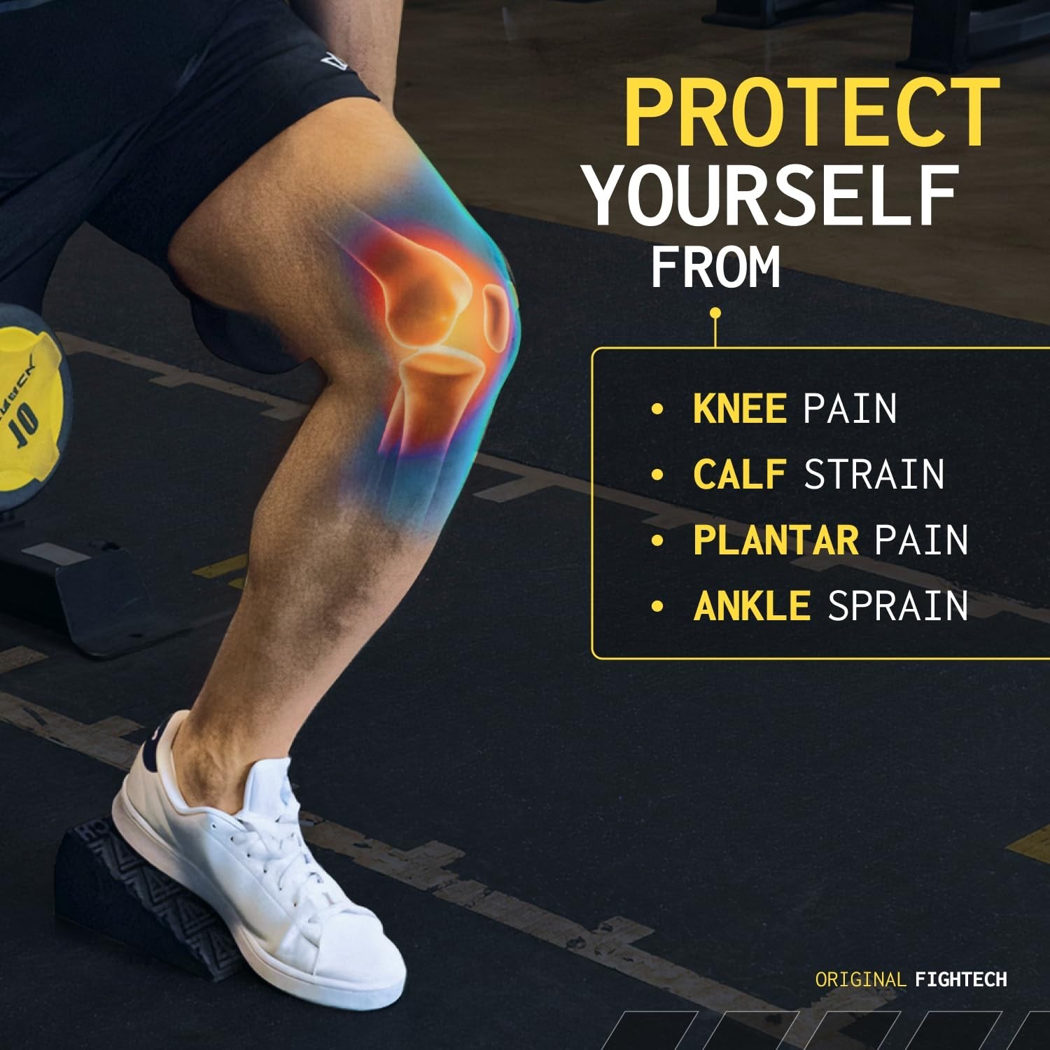 Elevated Heel Squat Wedge Block – Improve Mobility, Balance & Strength – Non-Sli