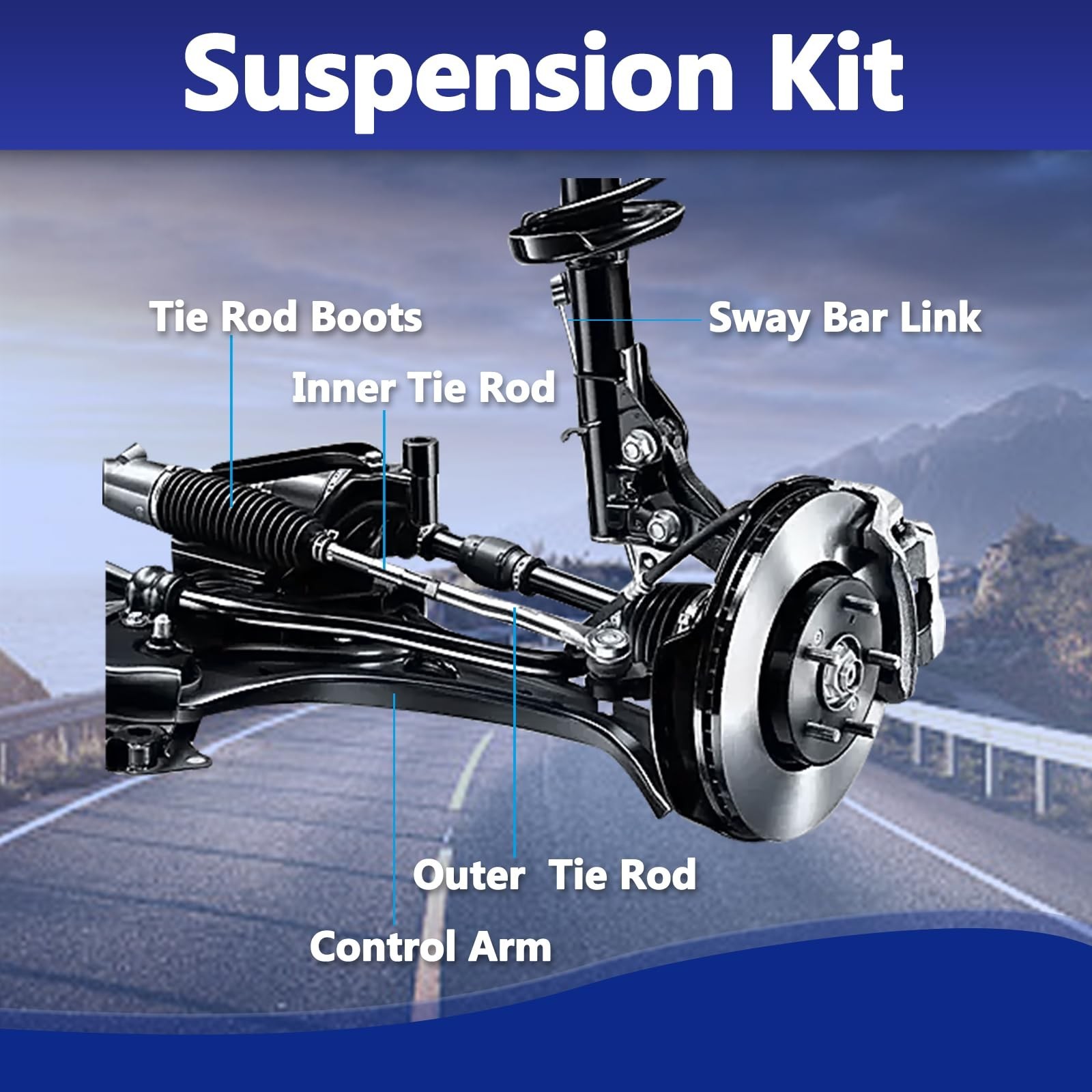 Control Arm, Replacement For Front Lower Control Arms with Ball Joint Suspens…