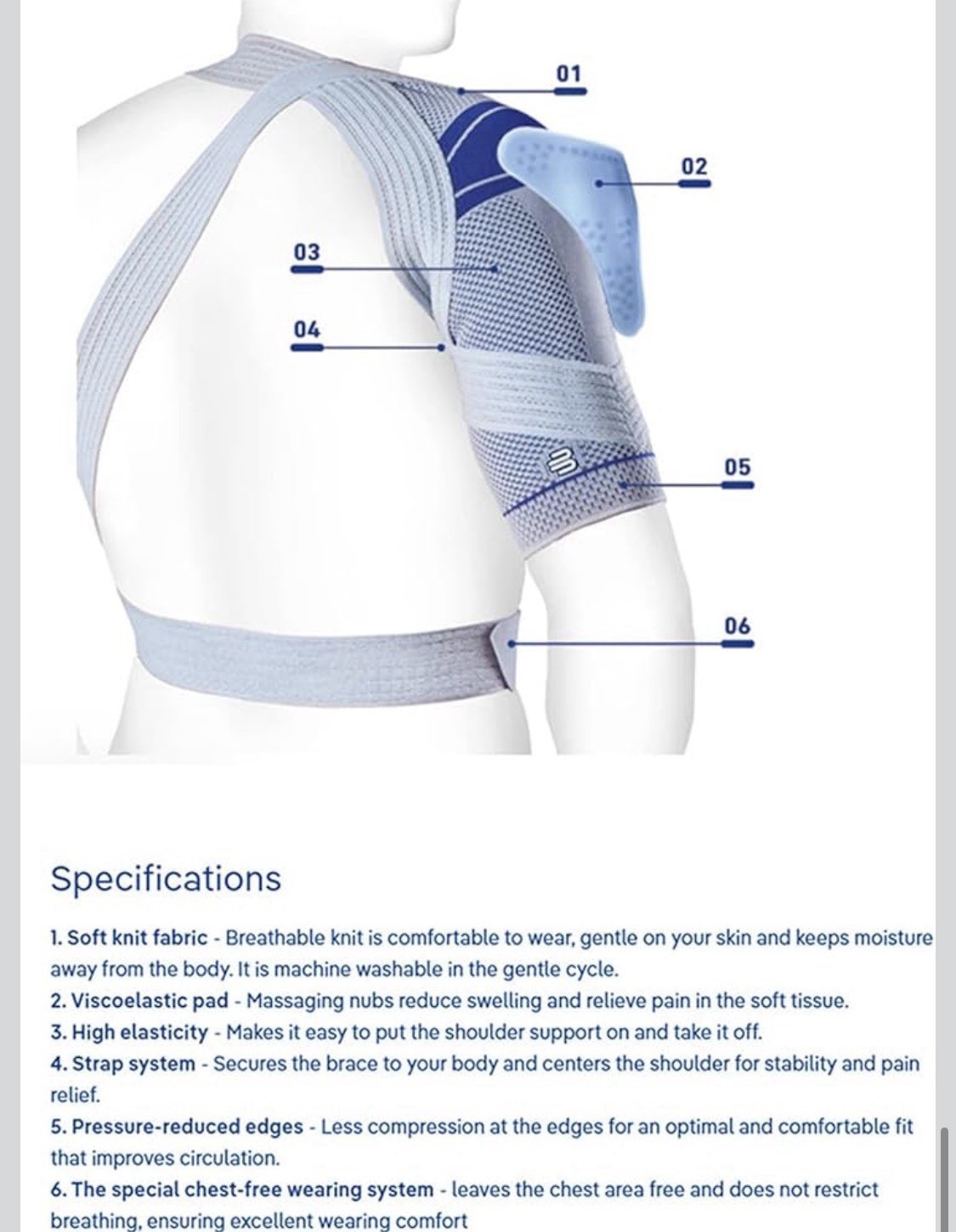 Bauerfeind OmoTrain Shoulder Brace Size 0| Titan