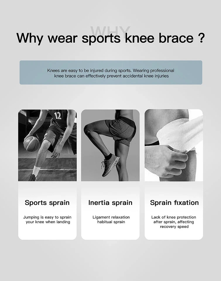 2x Knee Sleeves Copper Compression Brace Support Sport Joint Injury Pain