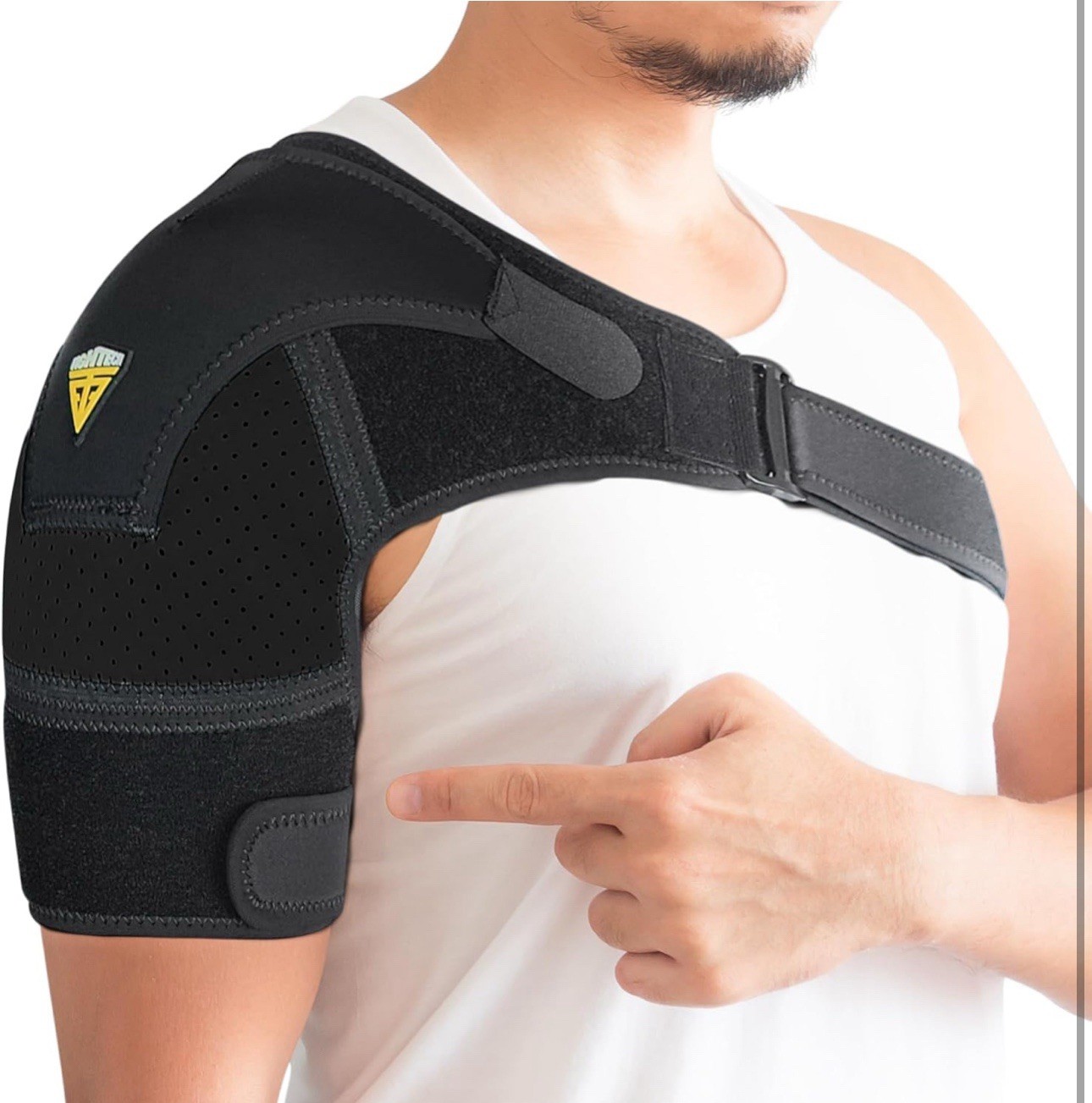FIGHTECH Shoulder Brace Torn Rotator Cuff Support Pain Relief Black L/XL New
