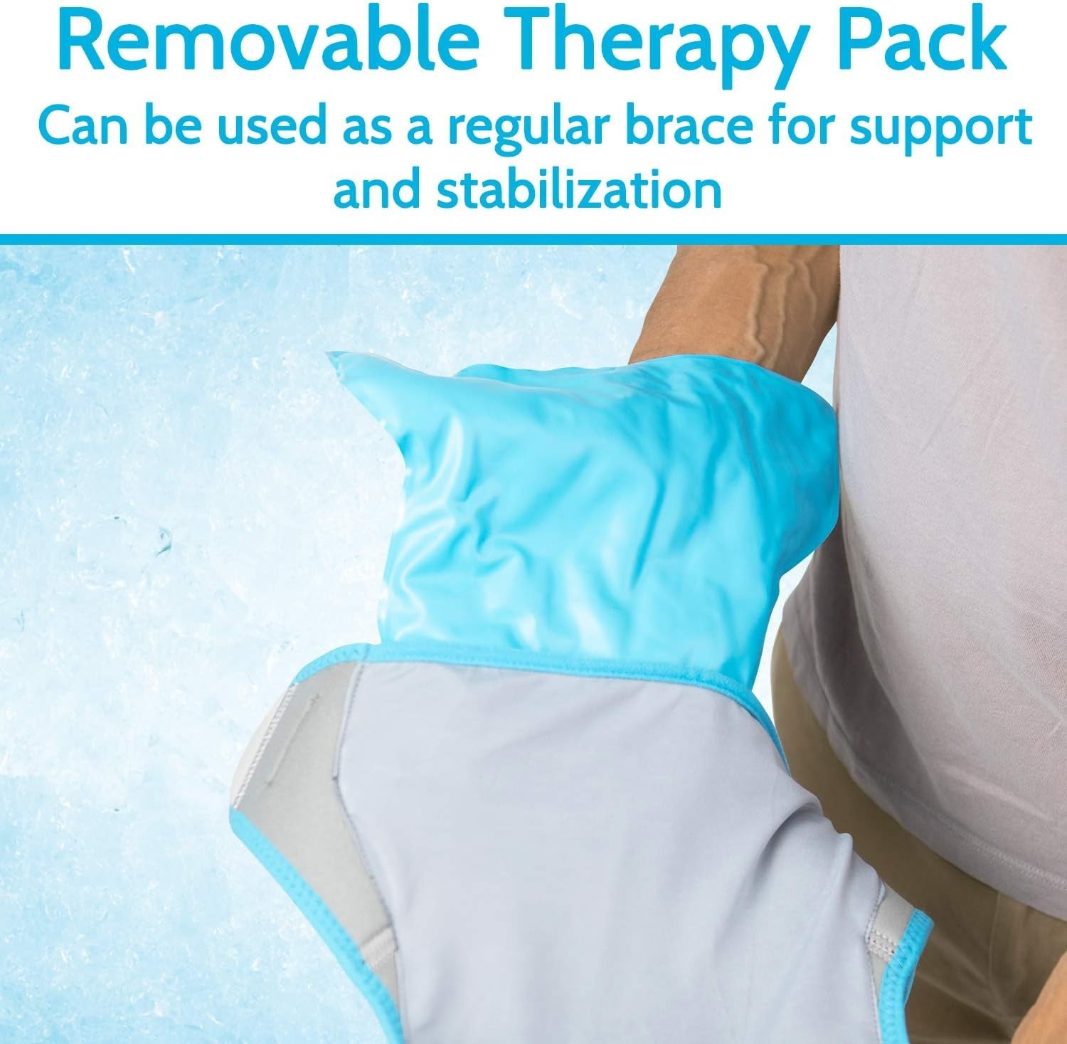 Adjustable Shoulder Ice Pack Brace – Gel Compression Support for All Injuries