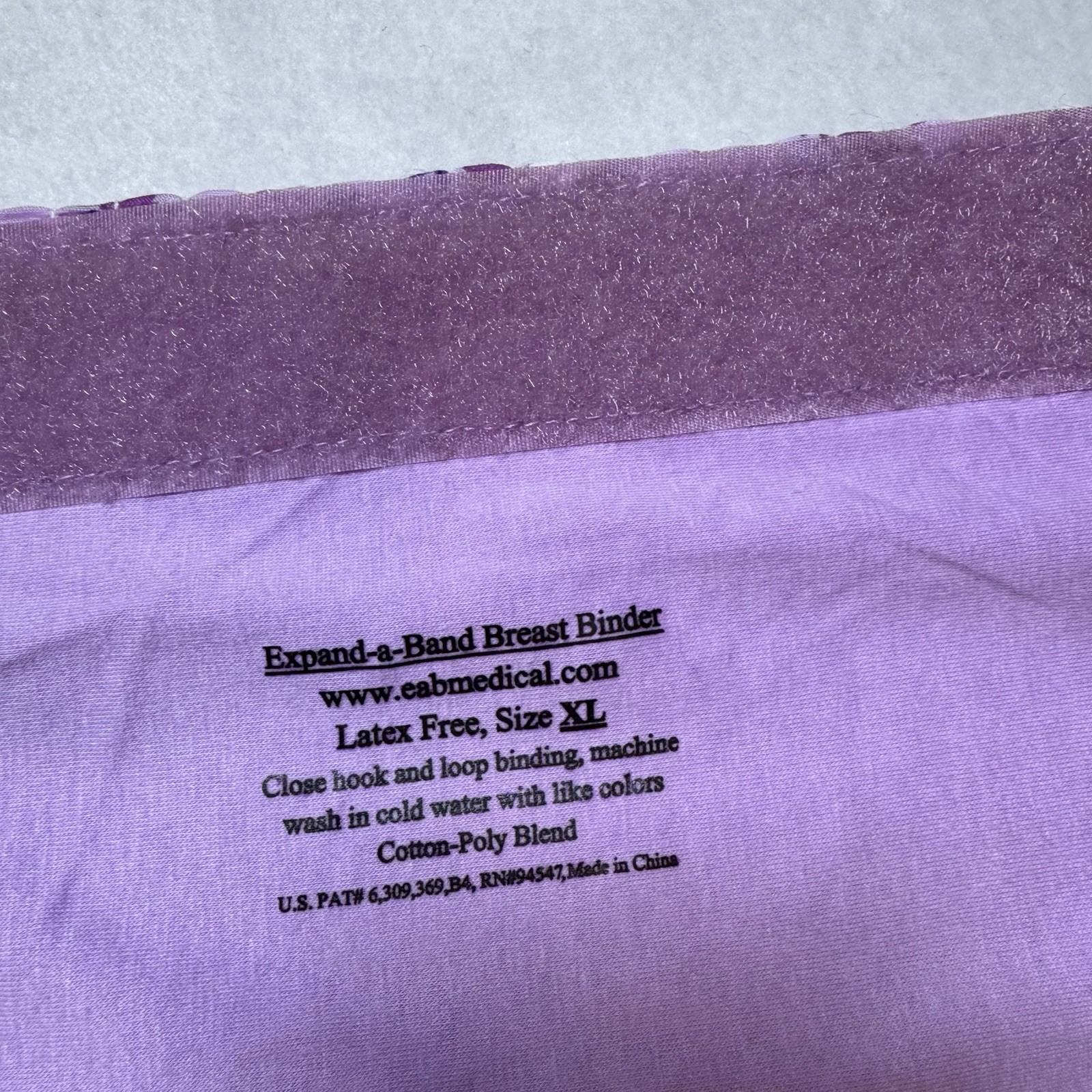 Expand-a-Band EAB Breast Binder Womens Size XL Purple Floral Strapless Top